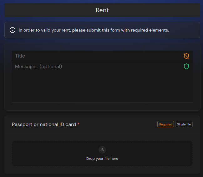 Transfer template upload form