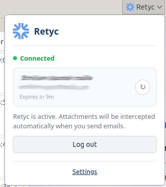 Panneau Retyc, connecté